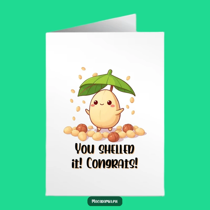 Free Printable Macadamia Nut Congratulations Card: Celebrate with Nutty Drizzle Humor Downloadable