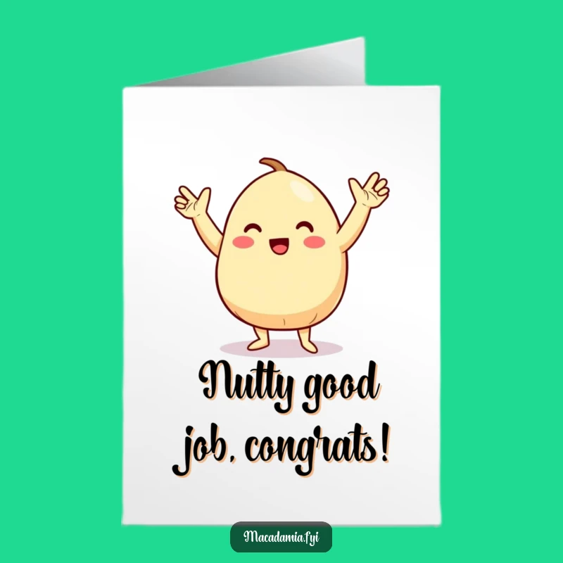 Free Printable Nutty Congrats Card: Silly Dance Celebration Downloadable Gift