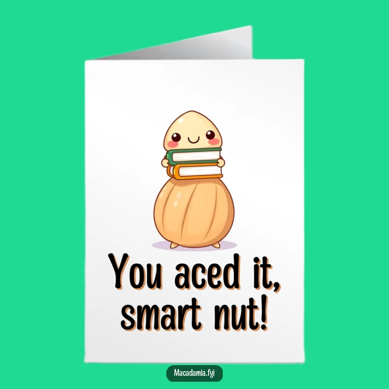 Free Printable Congrats Card: Wise Nut Achievement - Smart Downloadable