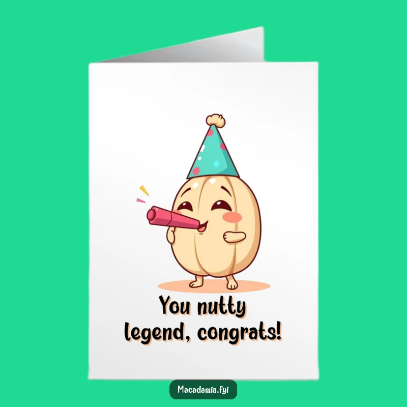 Free Printable Congrats Card: Party Nut Celebration - Joyful Downloadable Gift