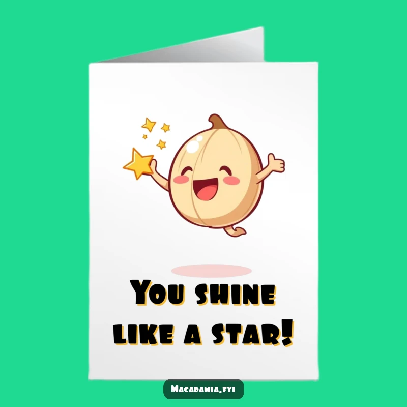 Free Printable Congrats Card: Star Burst Nut Jump - Celebratory Downloadable