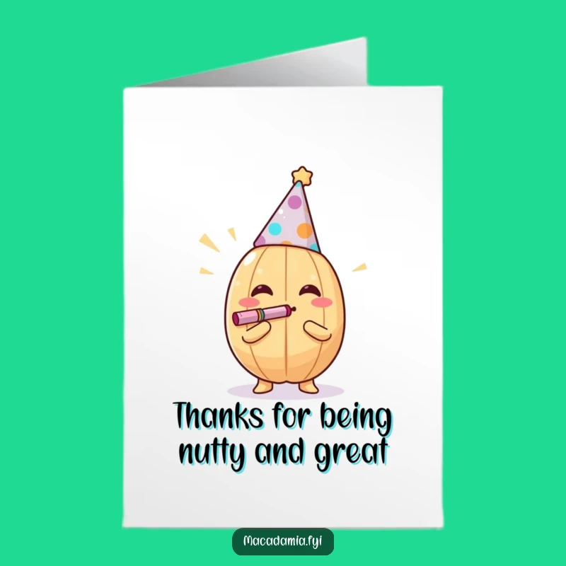 Free Printable Nutty Thank You Card: Party Thanks, Funny Downloadable