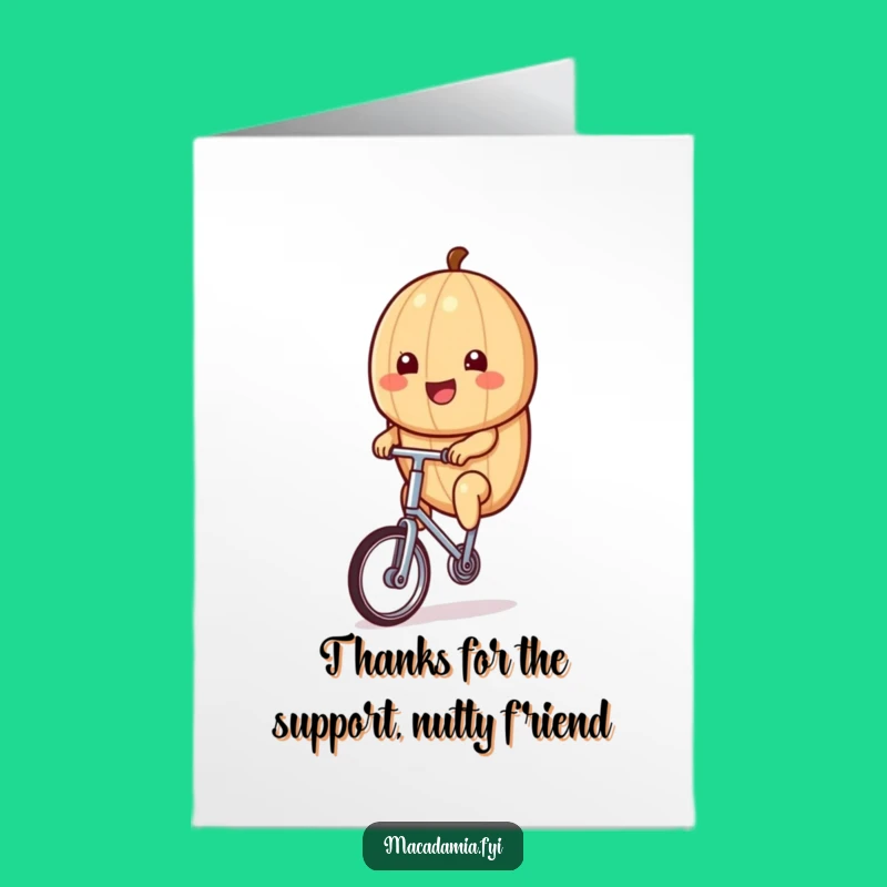 Free Printable Thank You Card: Kawaii Nut's Unicycle Ride of Thanks