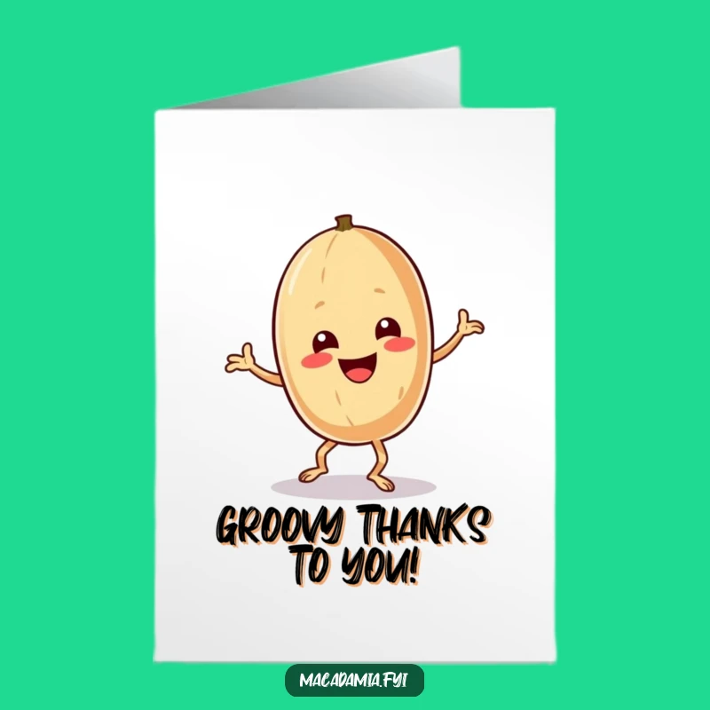 Jiggly Free Printable Thank You Card: Dancing Nut Humorous Download