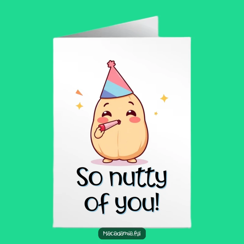 Free Printable Kawaii Nut Thank You Card: Funny Downloadable Appreciation Gift!