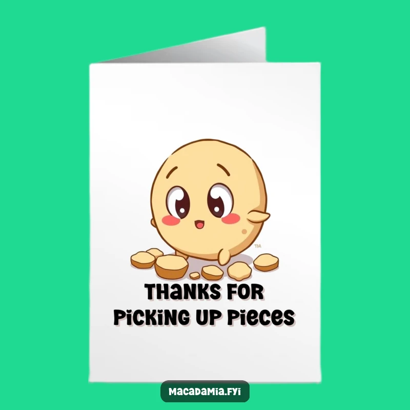 Free Printable Thank You Card: Clumsy Nut - Funny Gratitude Downloadable!