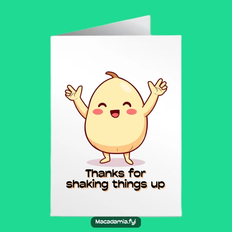 Free Printable Nutty Thank You Card: Silly Dance Gratitude Downloadable Gift