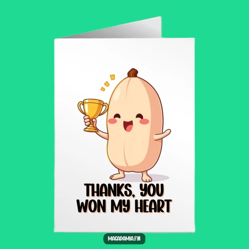 Funny Free Printable Thank You Card: Nutty Gratitude & Trophy