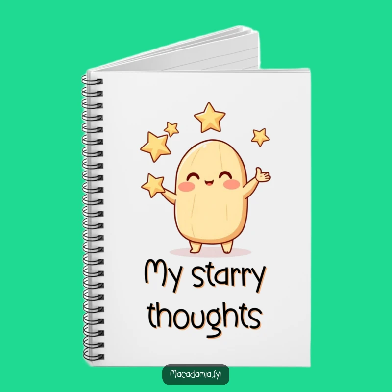 Funny Juggling Star Nut Notebook - Rosy Cheeked Celestial Journal Gift