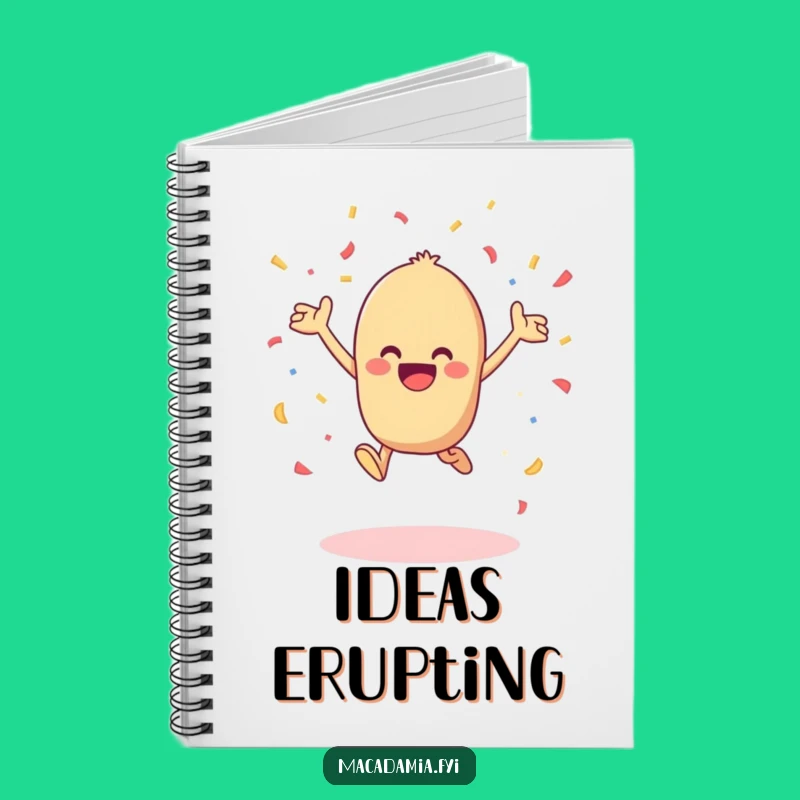 Funny Kawaii Macadamia Nut Confetti Notebook - Capture Joyful Ideas