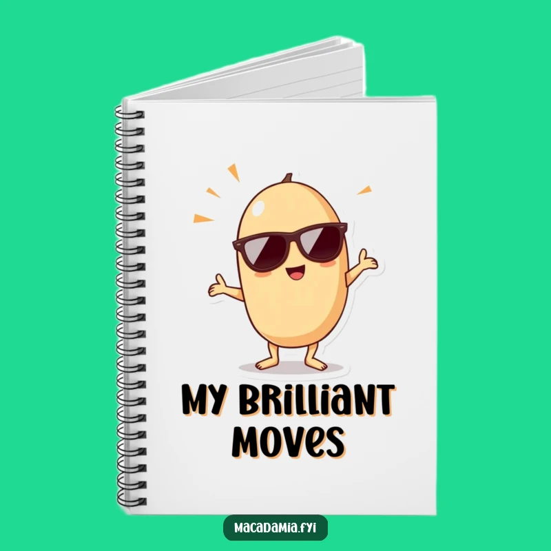 Funny Kawaii Macadamia Nut Dance Notebook - Capture Ideas with Cool Flair