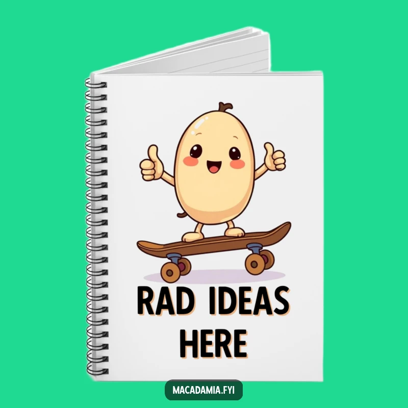 Funny Kawaii Nut Journal: Skater Nut's Cool Ideas, Perfect Humorous Stationery