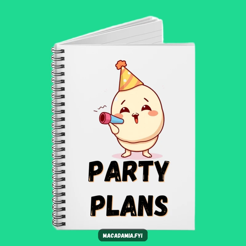 Funny Macadamia Nut Party Notebook: Festive Plans Funny Gift
