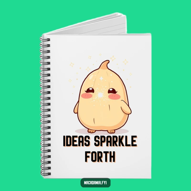 Funny Macadamia Nut Sparkle Sneeze Notebook - Jot Down Laughs & Ideas!