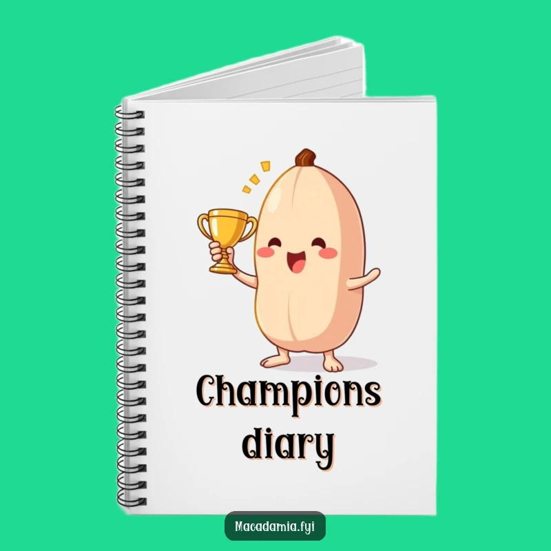Funny Macadamia Nut Trophy Notebook: Nutty Winner’s Journal Funny Gift