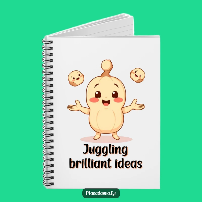 Funny Nut Juggler Journal: Jot Down Ideas with Macadamia Flair