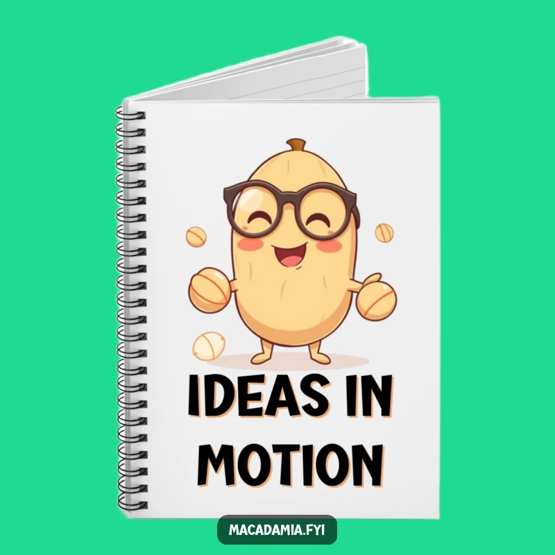 Funny Nutty Notebook: Jot Down Smart Ideas with a Juggling Macadamia Nut, Gift