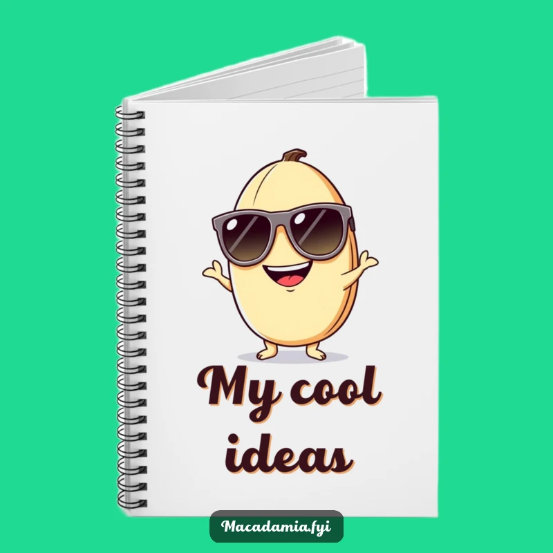 Funny Macadamia Nut Sunglasses Notebook: Jot Down Your Coolest Ideas!