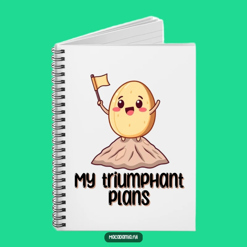 Funny Macadamia Nut Climbing Notebook: Peak Achiever Journal for Ideas