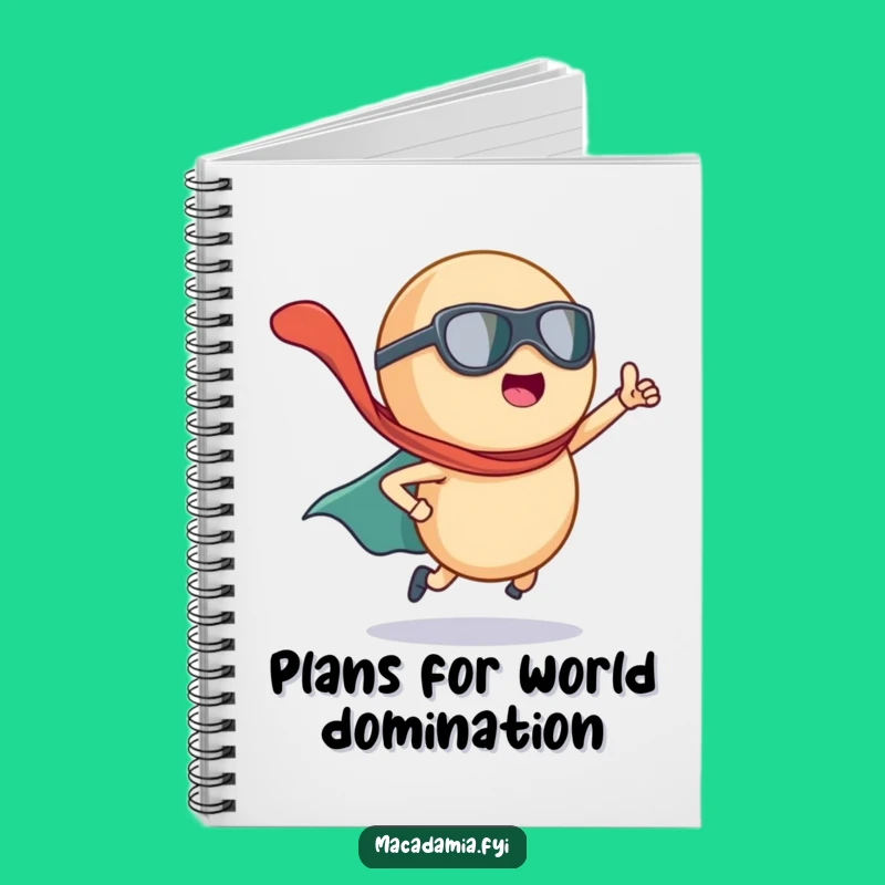 Funny Macadamia Nut Superhero Notebook: Jot Down Heroic Plans with this Hilarious Caped Nut Journal