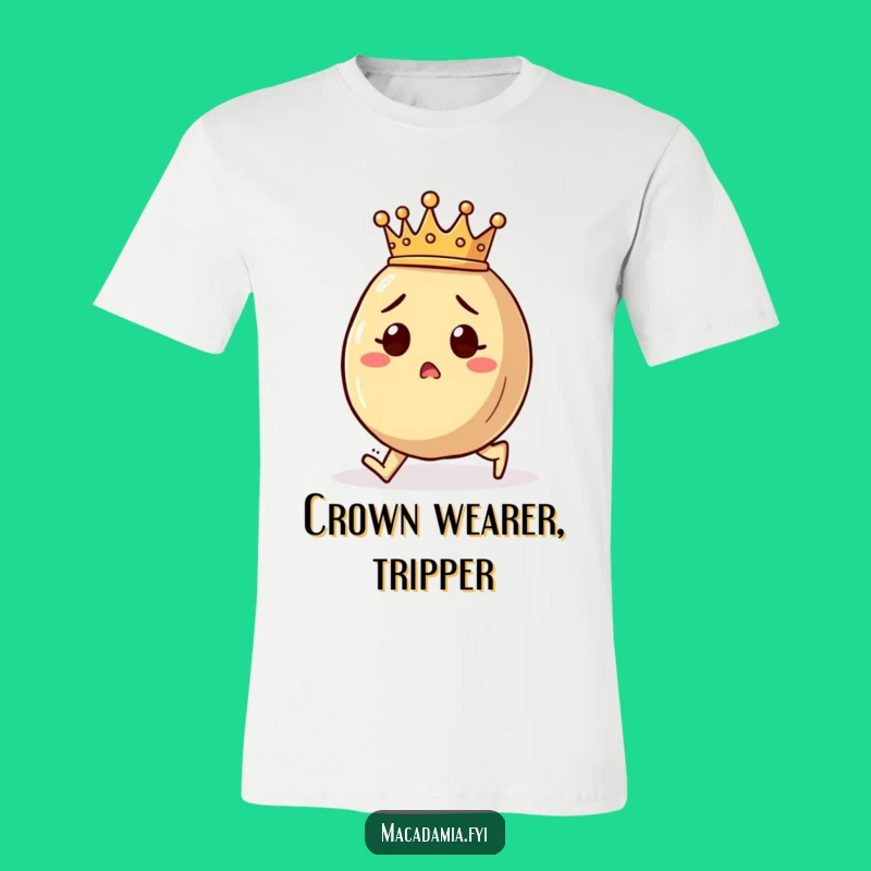 Funny Falling Crown Nut T-Shirt - Surprise Royal Oopsie Funny Tee