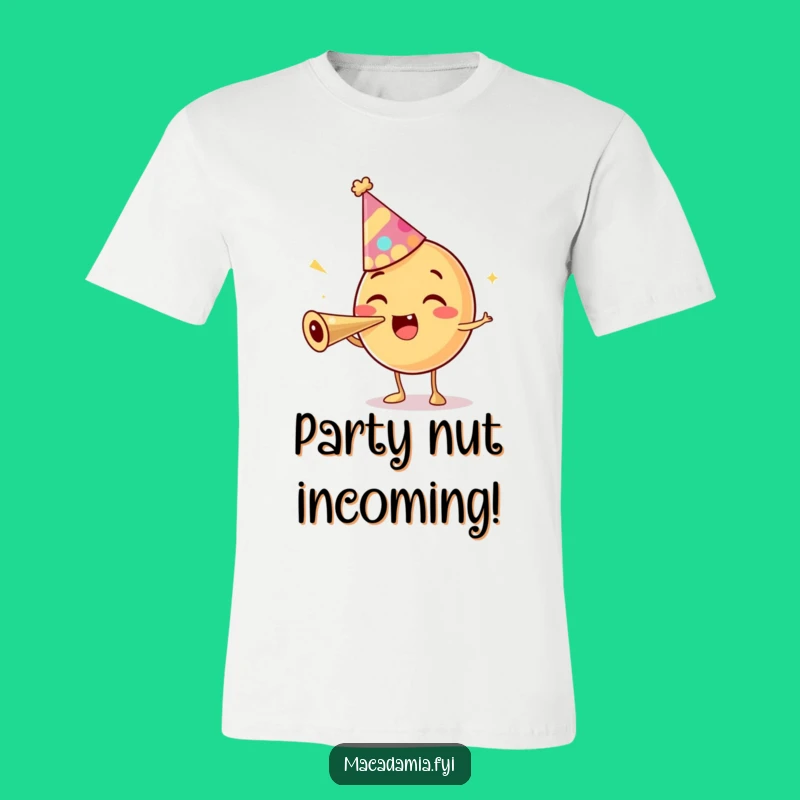 Funny Macadamia Nut Party Hat T-Shirt: Festive and Nutty Apparel for Parties