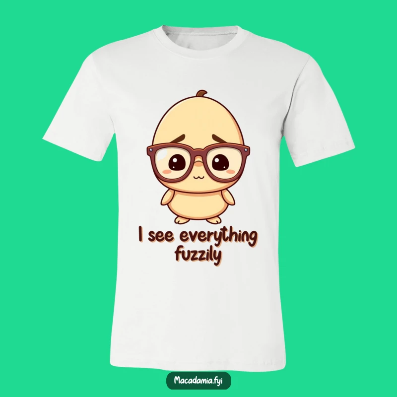 Funny Nut T-Shirt: Oversized Glasses & Hilarious Confused Style
