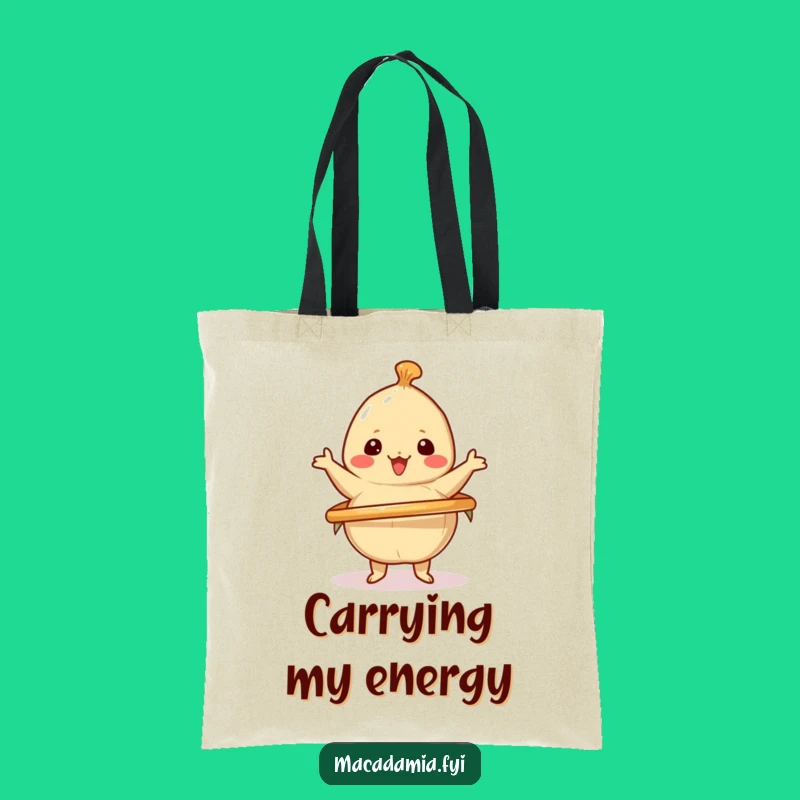Funny Kawaii Nut Tote Bag: Hula Hoop Fun & Charm, Great Gift Bag