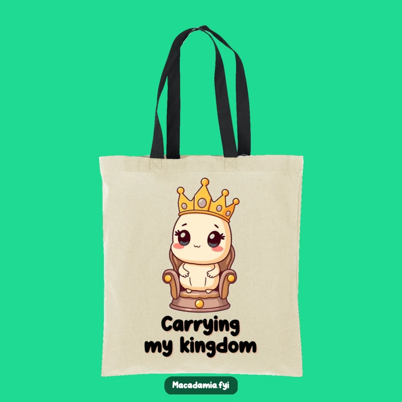 Funny Macadamia Nut King Tote Bag - Chic Regal Nut Accessory