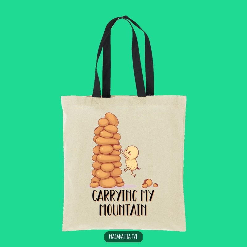 Funny Nut Climber Tote Bag: Wobbly Stacks for Your Goods, Great Funny Gift