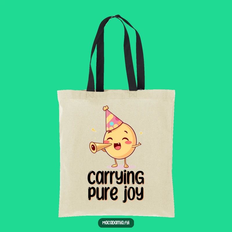 Funny Macadamia Nut Party Hat Tote Bag: Carry Your Party Essentials with Nutty Style