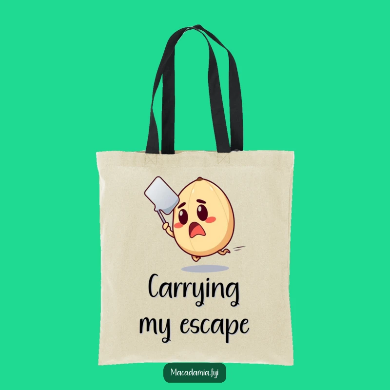 Funny Escaping Nut Tote Bag: Spatula Dodger, Practical and Funny Gift