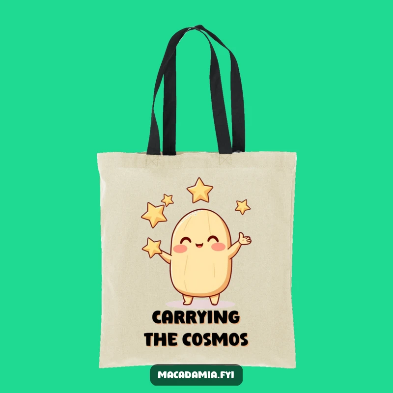Funny Juggling Star Nut Tote Bag - Rosy Cheeked Celestial Carryall Gift
