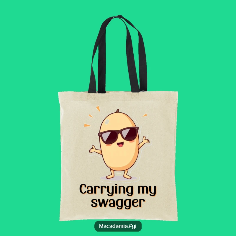 Funny Kawaii Macadamia Nut Dance Tote Bag - Chic Accessory for Party Goers