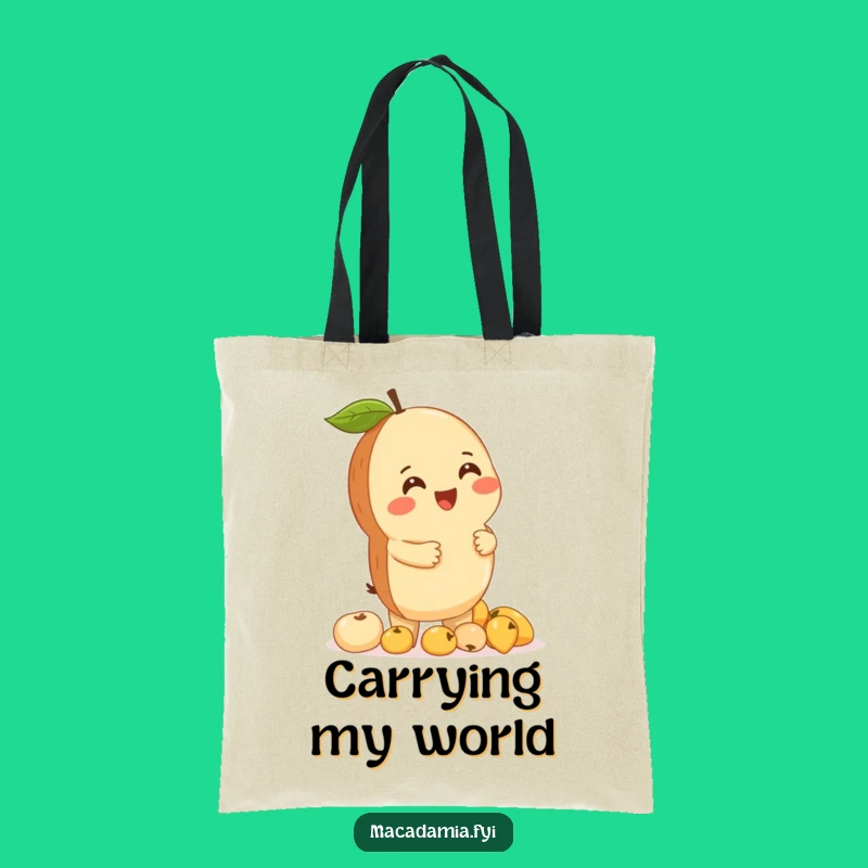 Funny Macadamia Nut Fruit Balance Tote Bag: Carry Your Laughs with this Hilarious Nutty Bag