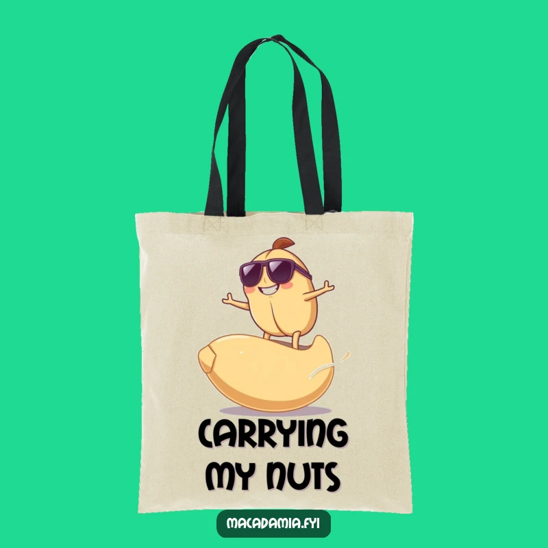 Funny Surfing Nut Tote Bag - Carry Your Cool Snacks Everywhere!