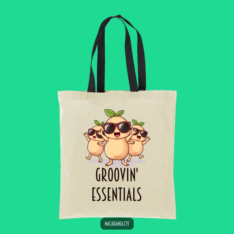 Funny Dancing Macadamia Nuts Tote Bag - Cool & Humorous Party Accessory Gift